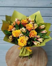 Букет цветов из:  Альстромерии и Розы в Дагестанской