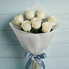 Букет 7 Белых роз Эдлесс Лав #REPLACE_PRED# Дагестанской