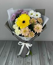 Букет цветов из:  Розы, Герберы и Хризантемы #REPLACE_PRED# Дагестанской