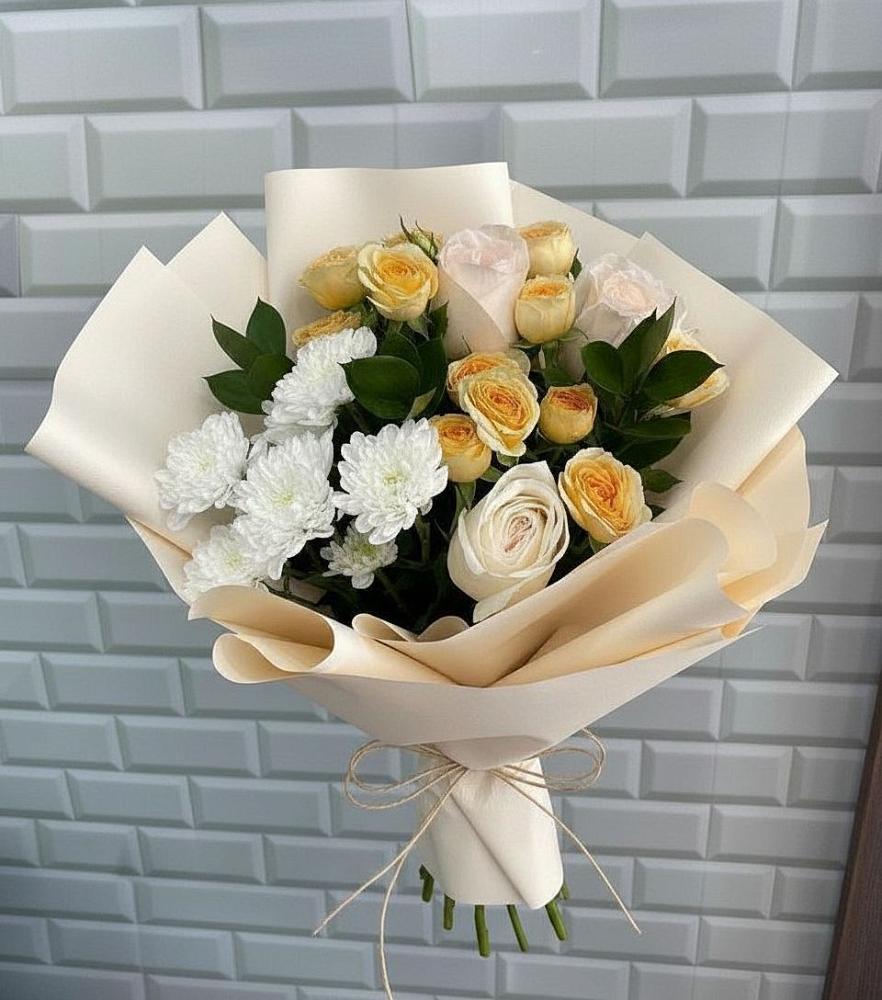 Букет цветов из: Розы и Хризантемы в Дагестанской