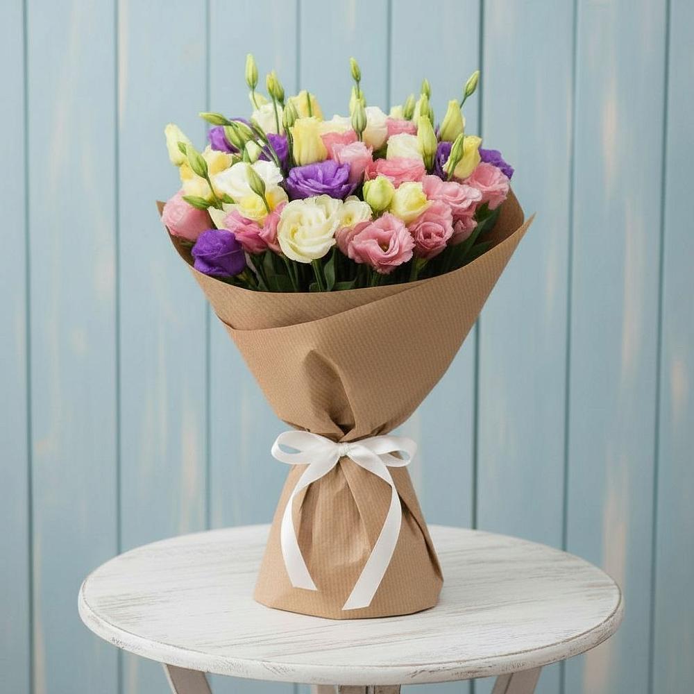 Букет цветов из: Лизиантусы в Дагестанской