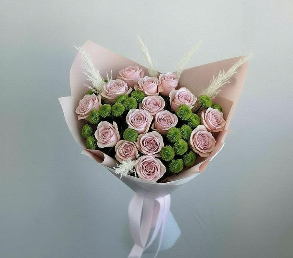 Букет цветов из: Розы и Хризантемы в Дагестанской