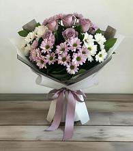 Букет цветов из:  Хризантемы и Розы в Дагестанской