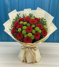 Букет цветов из:  Розы и Хризантемы в Дагестанской