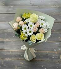 Букет цветов из:  Альстромерии, Розы и Хризантемы в Дагестанской
