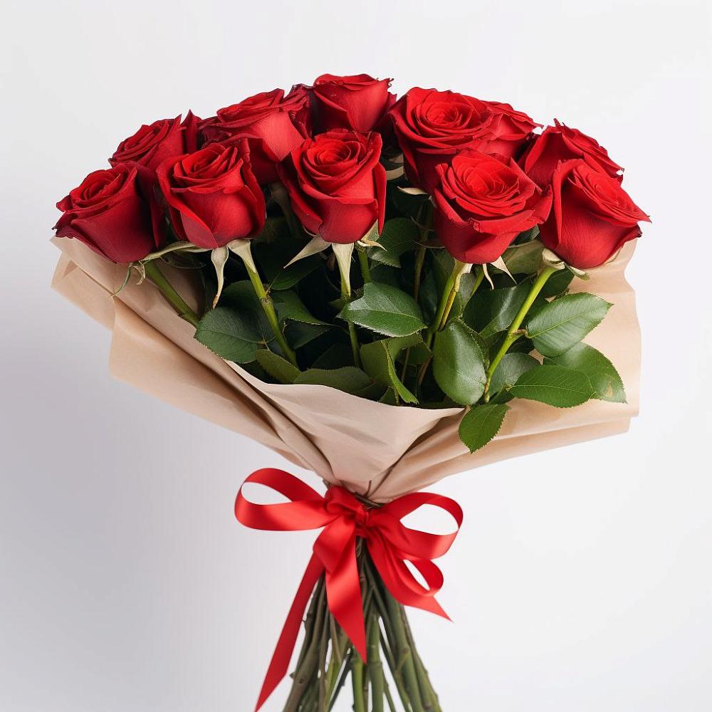 Букет 11 Красных роз Эдлесс Лав в Дагестанской