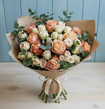 Букет цветов из:  Альстромерии и Розы #REPLACE_PRED# Дагестанской